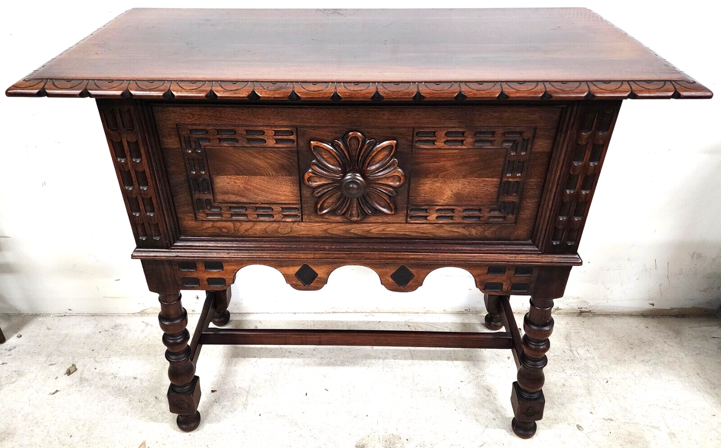 Antique Console Buffet Table Walnut by KITTINGER