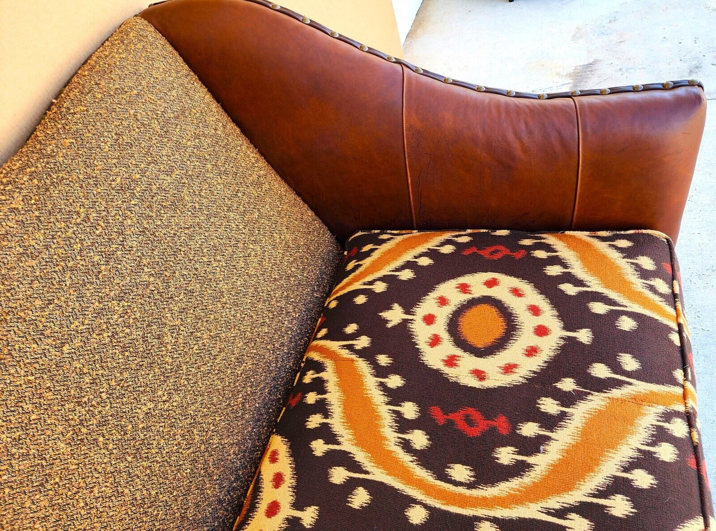 Western Leather Sofa by PAUL ROBERT