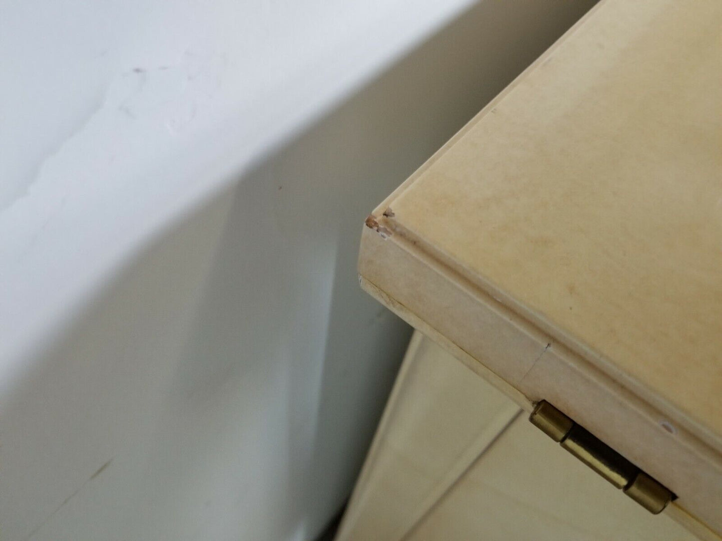 Vtg HENREDON by Roy Coleman Lacquered Bar Buffet Faux Goat Skin Asian Style