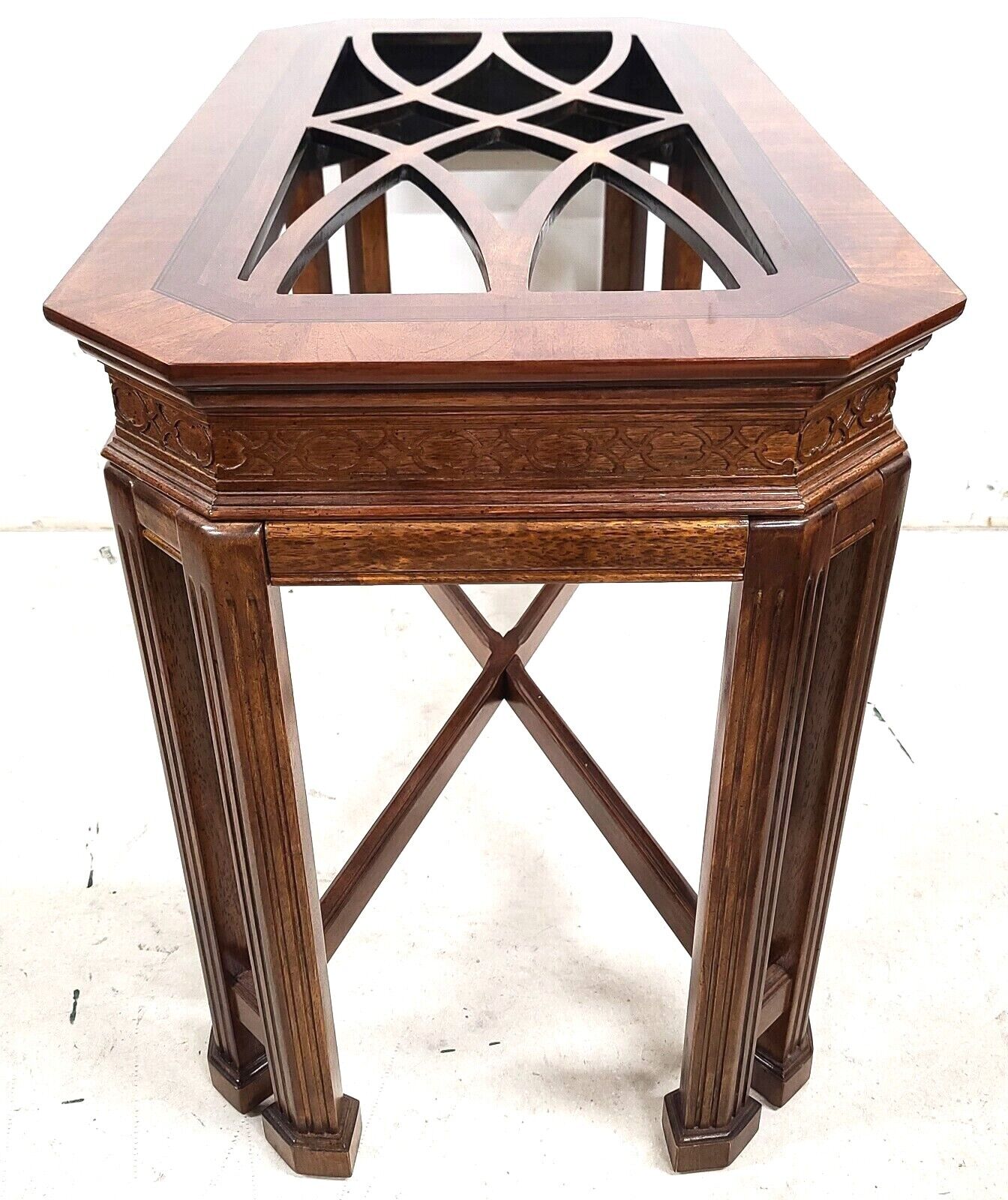 Vintage Mahogany Console Sofa Dining Table Base by UNIVERSAL FURNITURE