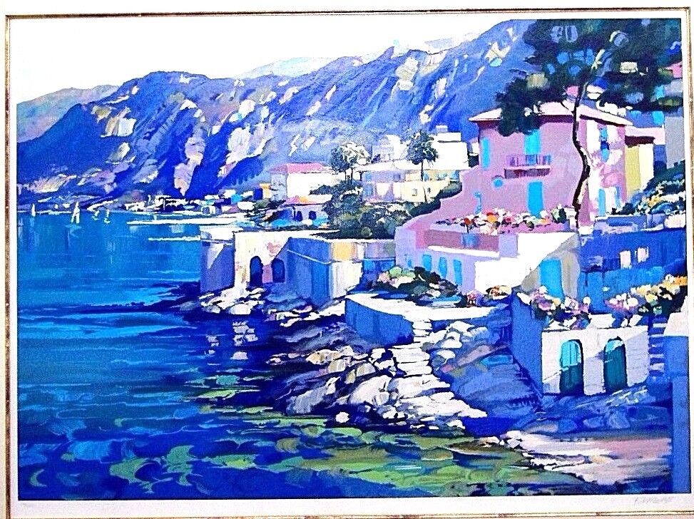 Original HOWARD BEHRENS Artist Proof Pencil Signed Giclee " Cap Roux 1990 "