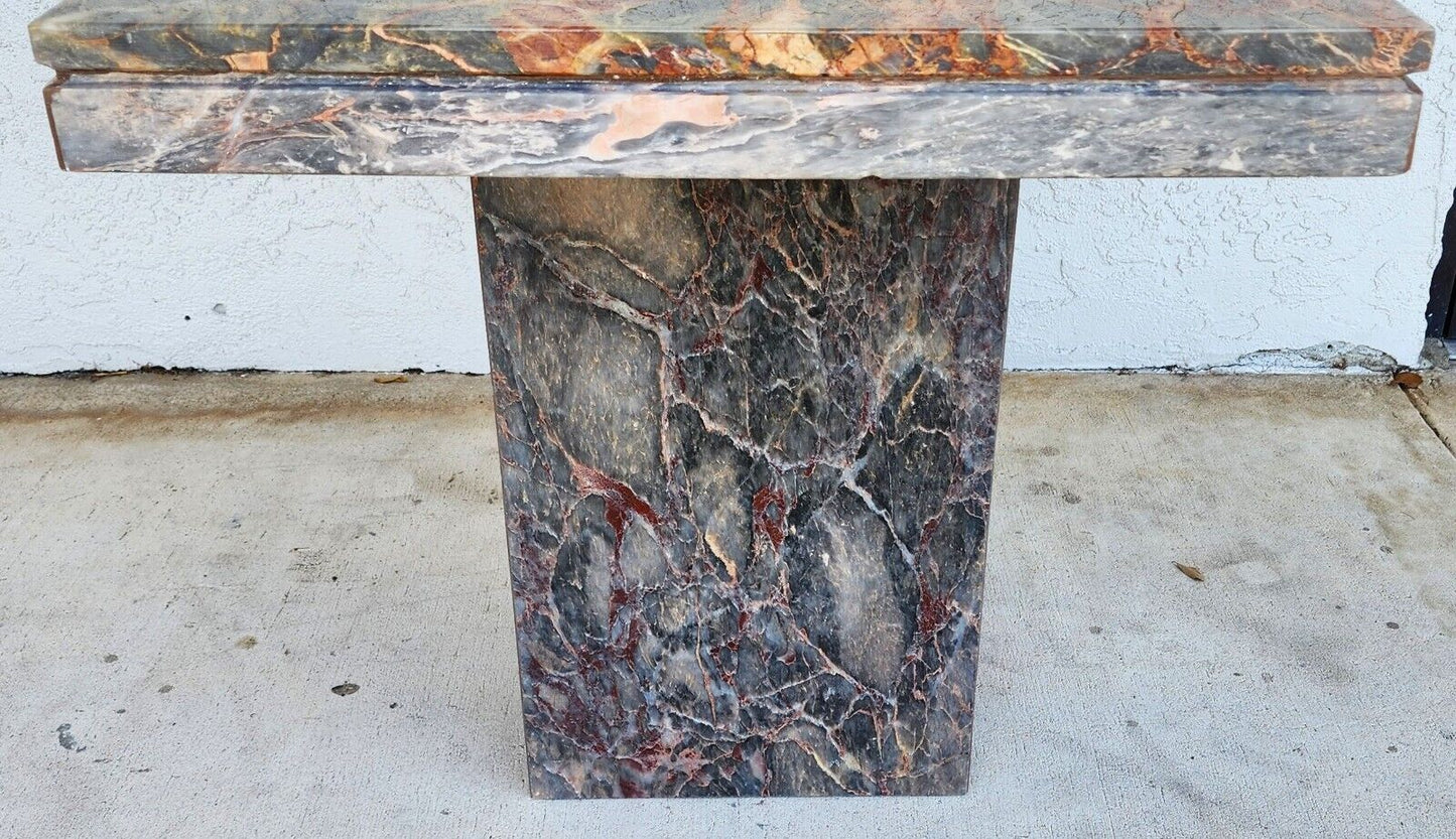 Marble Side End Accent Table Boho Vintage