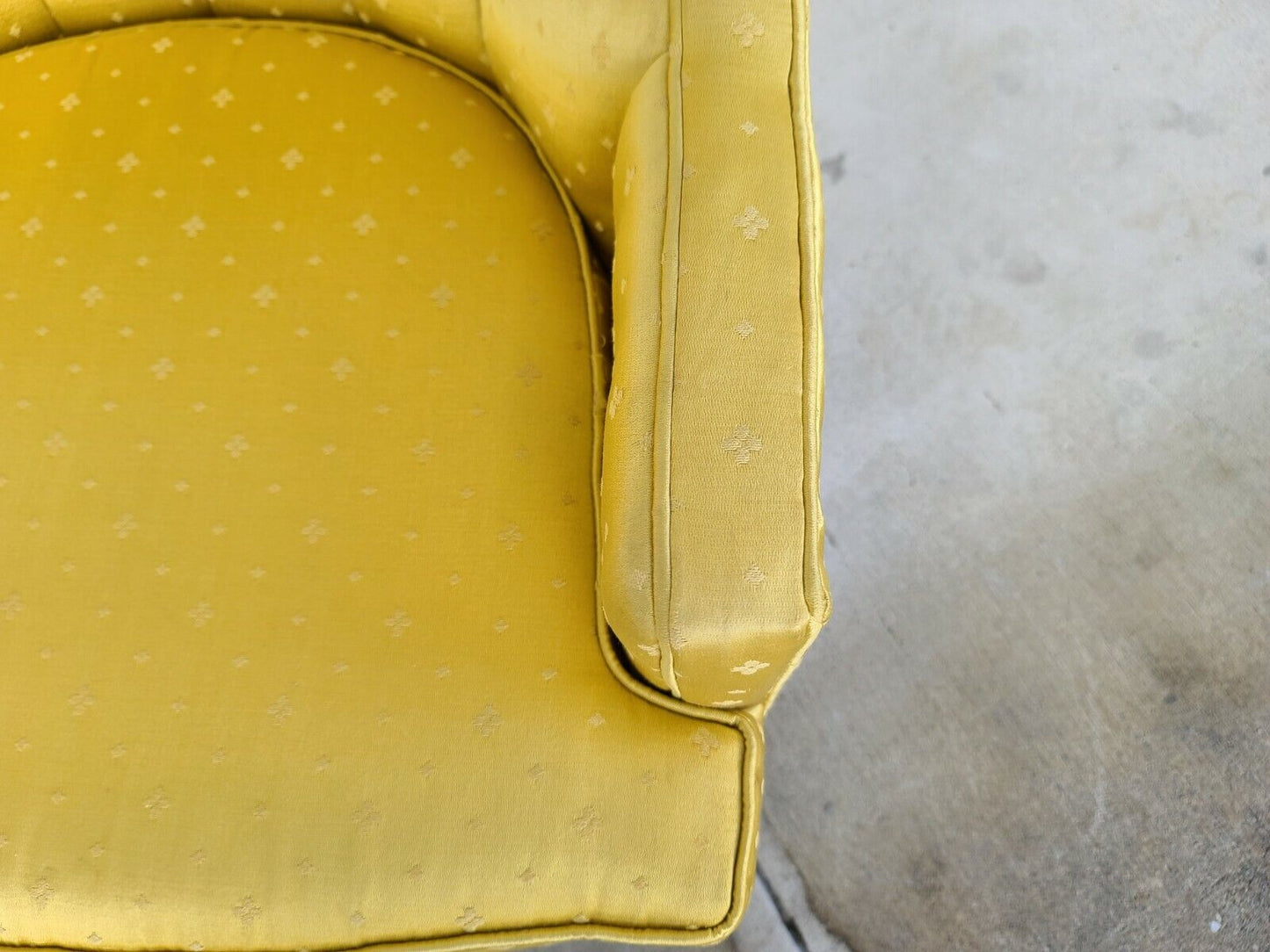 Mid Century SILVER CRAFT Hollywood Regency Tufted Club Lounge Chairs - A Pair