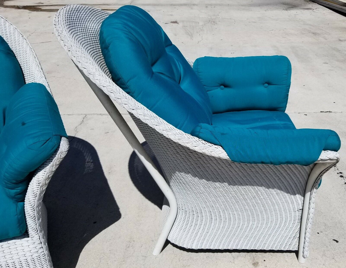 LLOYD FLANDERS Loom Wicker Oversized Armchairs Chairs Weather Resistant