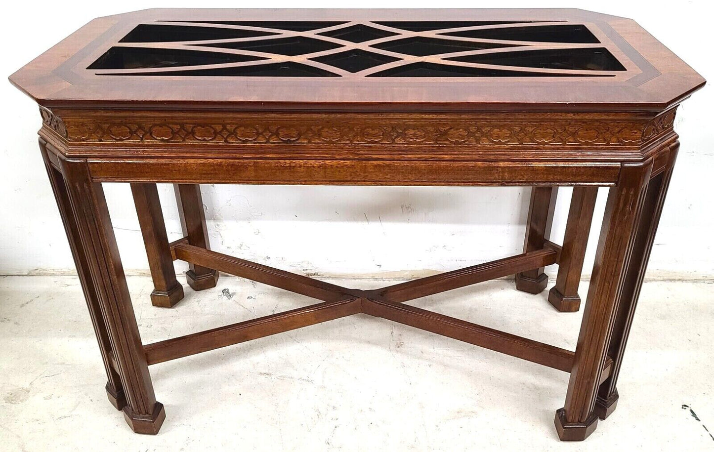 Vintage Mahogany Console Sofa Dining Table Base by UNIVERSAL FURNITURE
