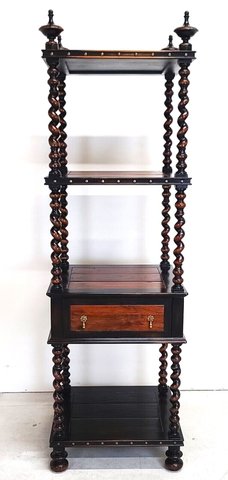 English Style Barley Twist Etagere Display Shelves by JOHN RICHARD