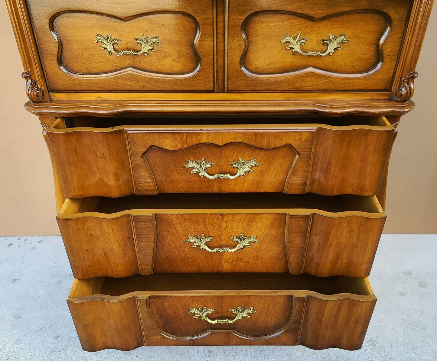 Louis XV French Provincial Sculptural Highboy Dresser by DANIEL JONES NEW YORK