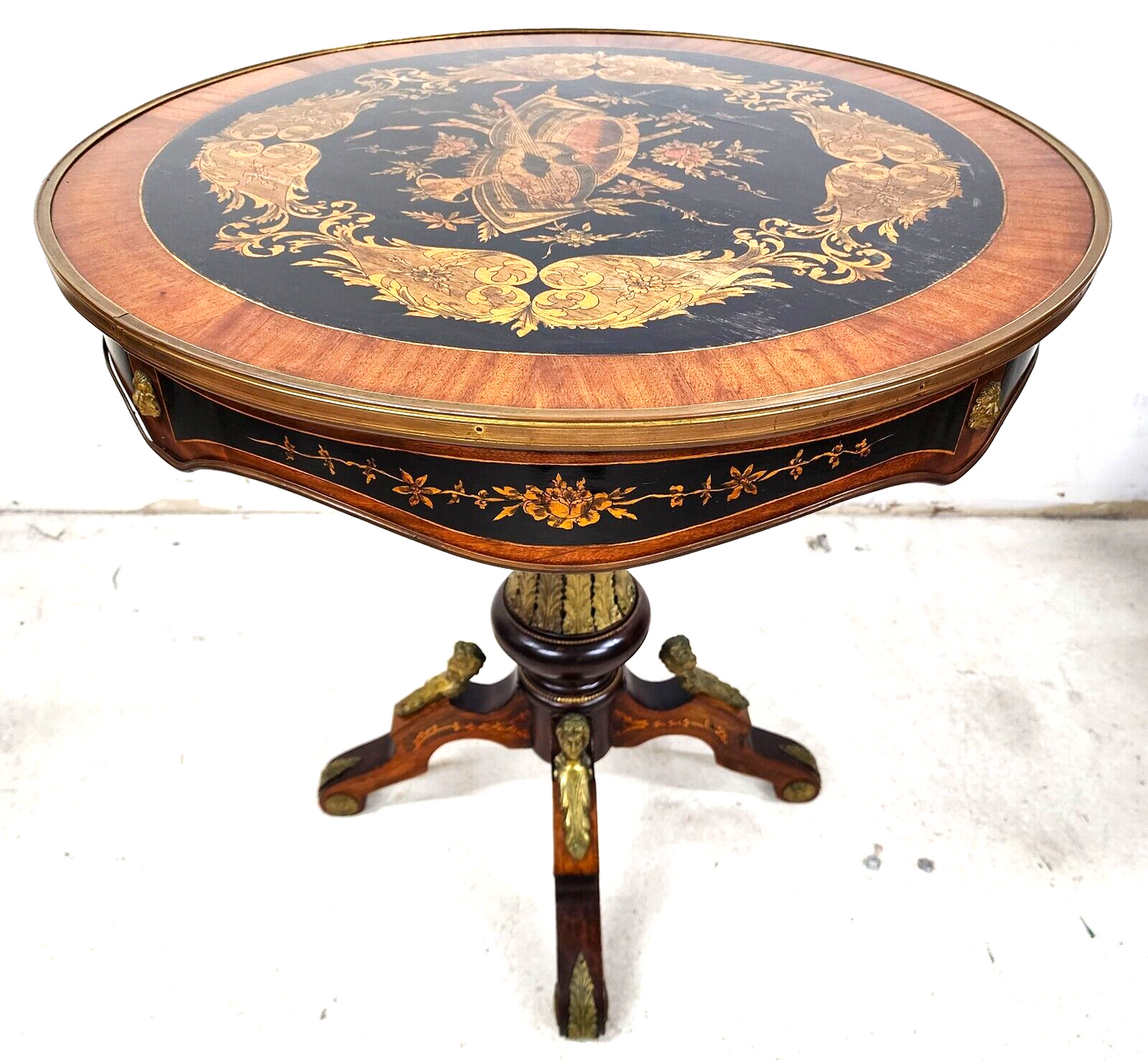 French Center Accent Lamp Table Louis XV Ormolu Mounts