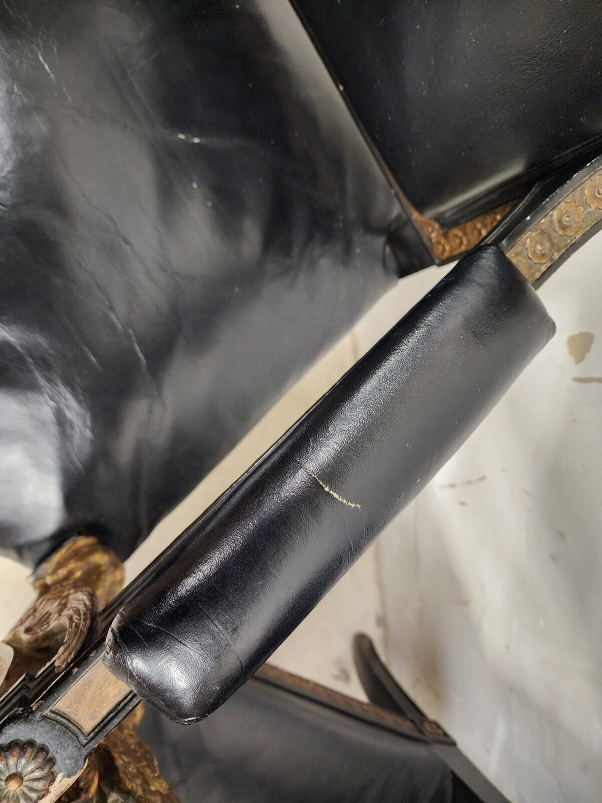 Leather Armchairs Empire Style Mid Century