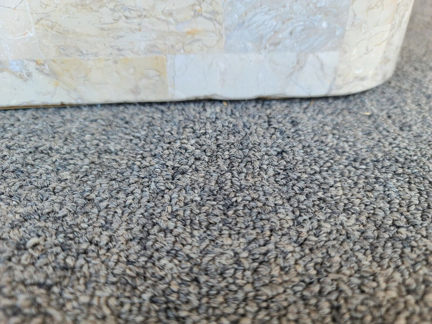 70's KARL SPRINGER Style Tessellated Fossil Stone Coffee Side Table