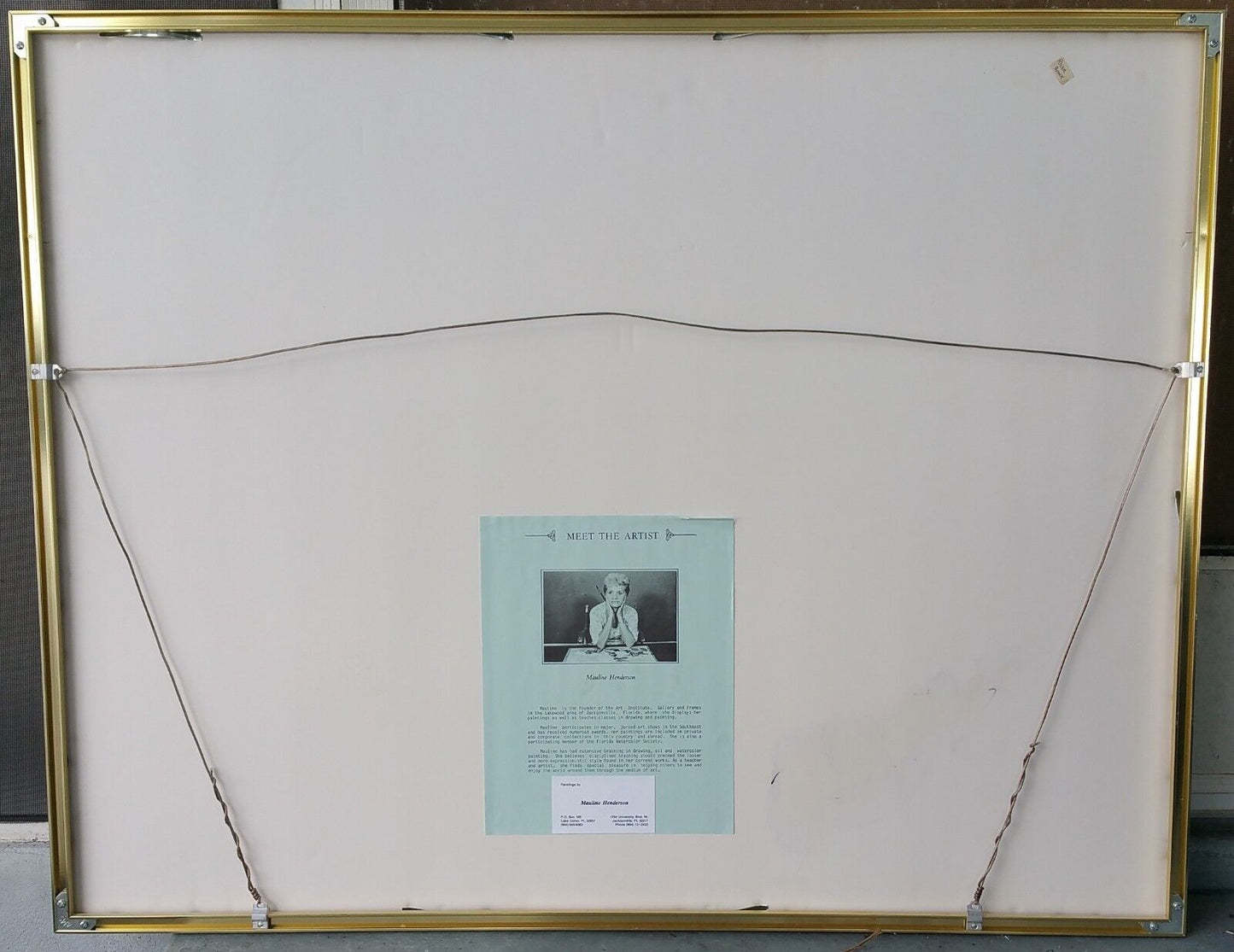 Wonderful Original Signed Mauline Henderson Old Florida " RIVER BANK " Painting