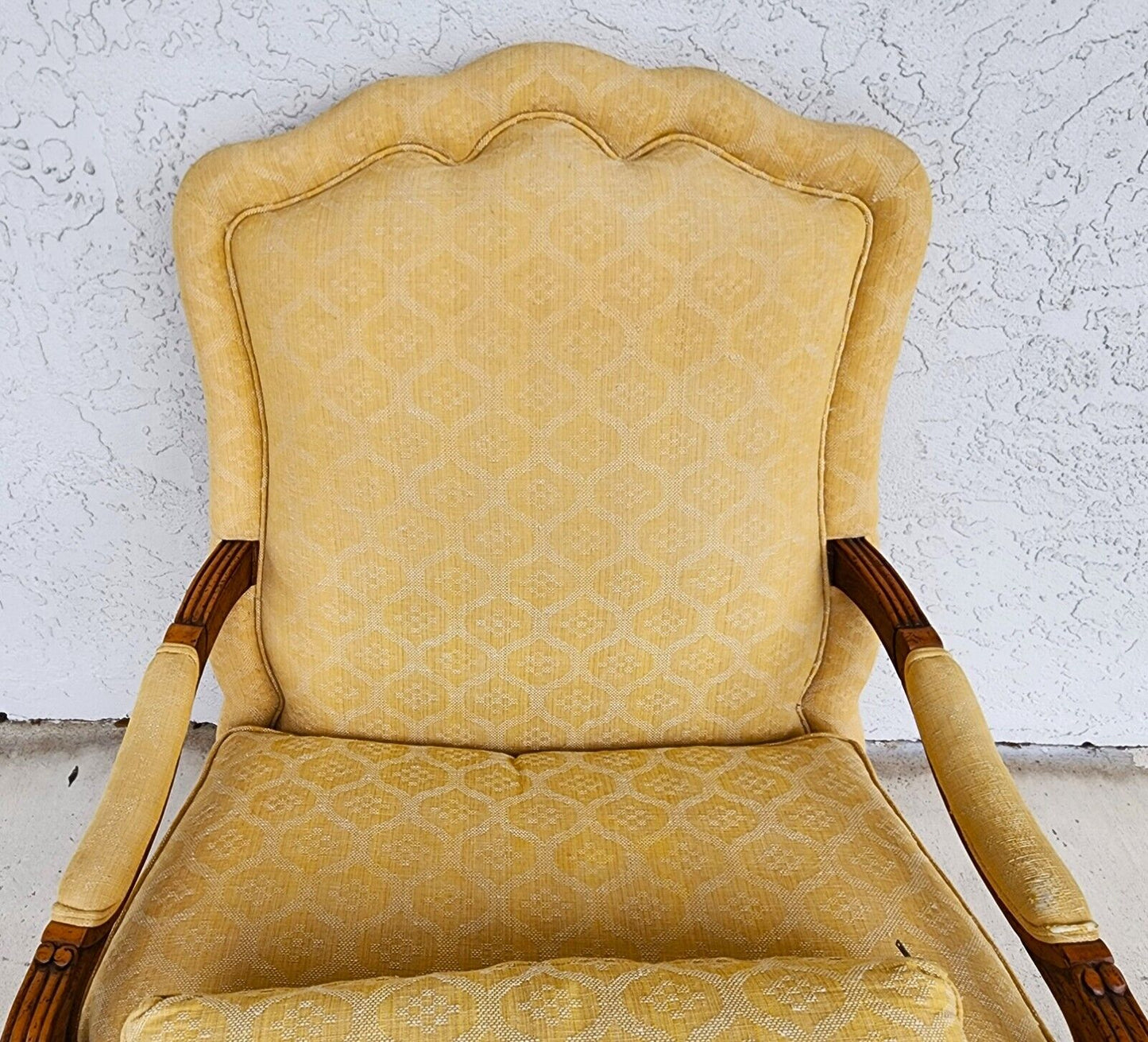 French Provincial Louis XV Oversized Fauteuil Armchair by Baker Furniture