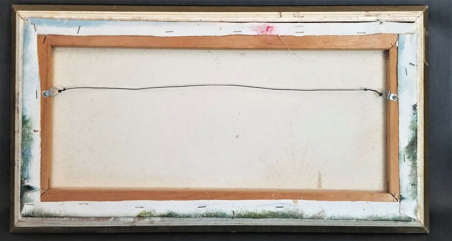 Signed W ZELLER Acrylic on Canvas Framed Seascape Painting