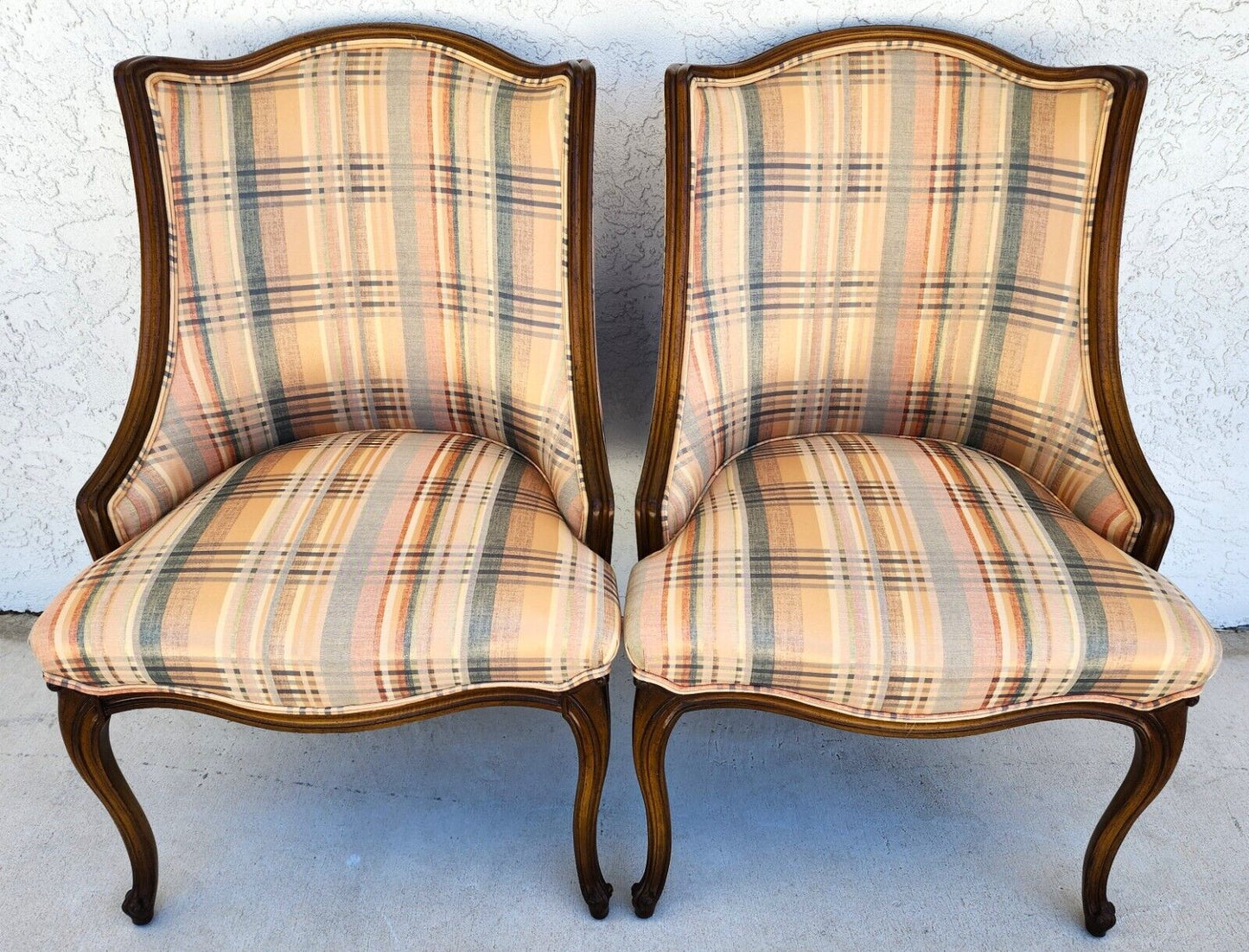 Country French Chairs Accent Antique 1940s Set of 2