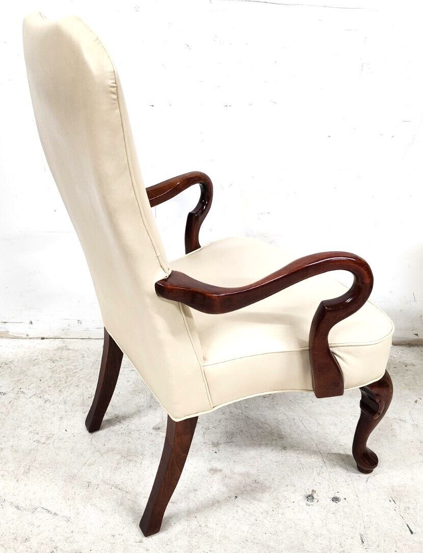 Guerin Leather Armchair Solid Wood by LEATHERCRAFT