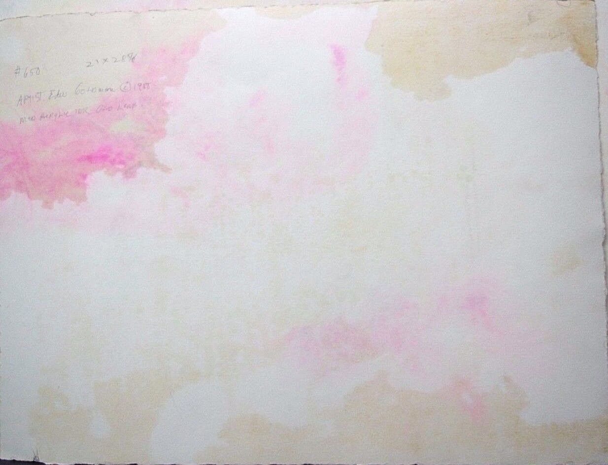 1988 Edward Goldman (1916-2006) Acrylic Gold Leaf Painting Signed