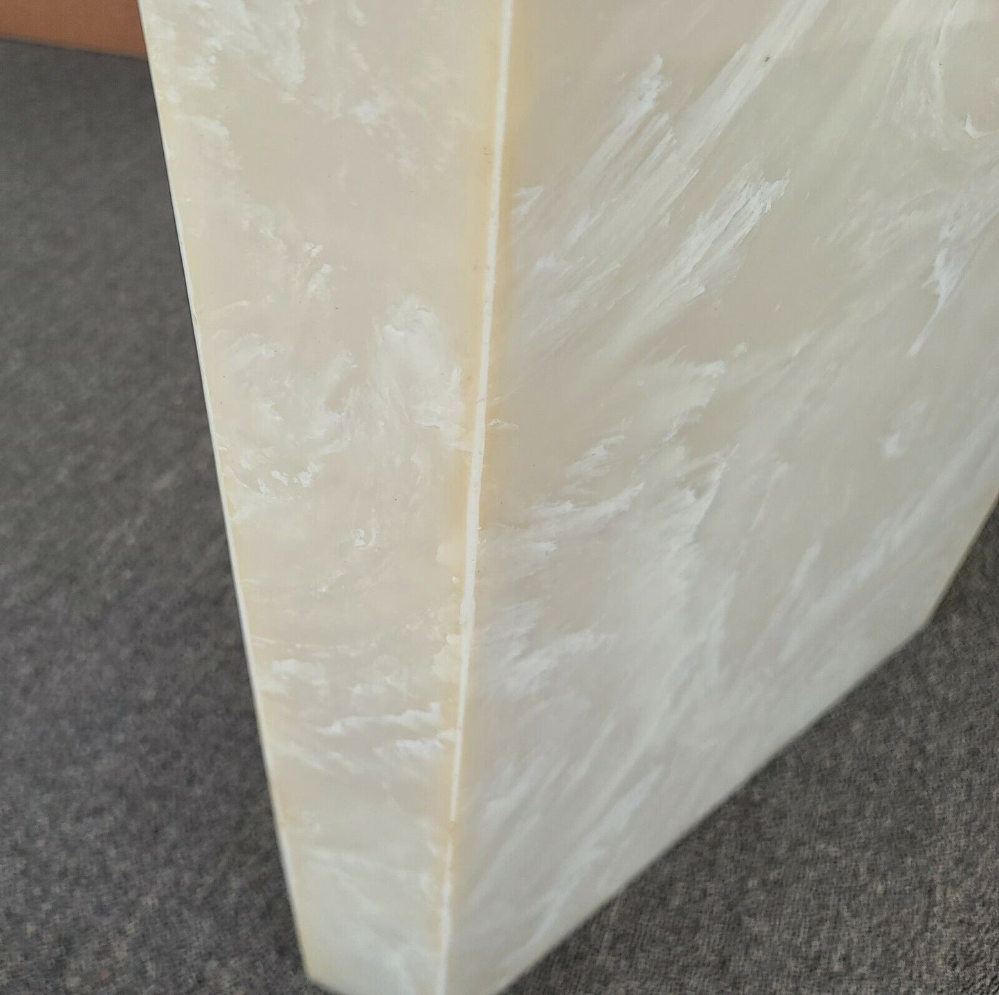 Vintage Mid Century Modern Faux Marble Oval Pedestal Dining Table