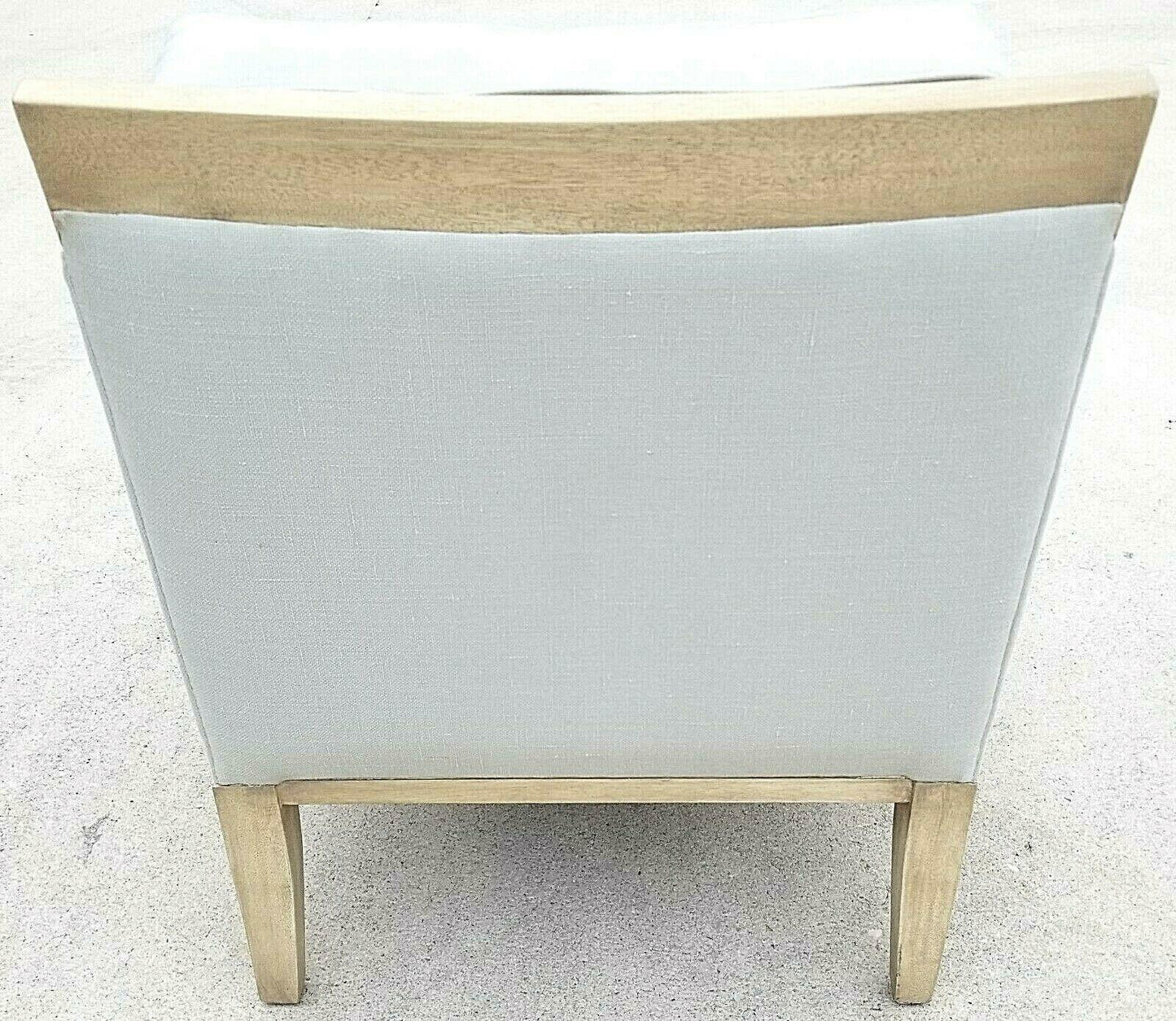 Mid Century Modern Palecek Linen Lounge Club Captains Chair Armchair