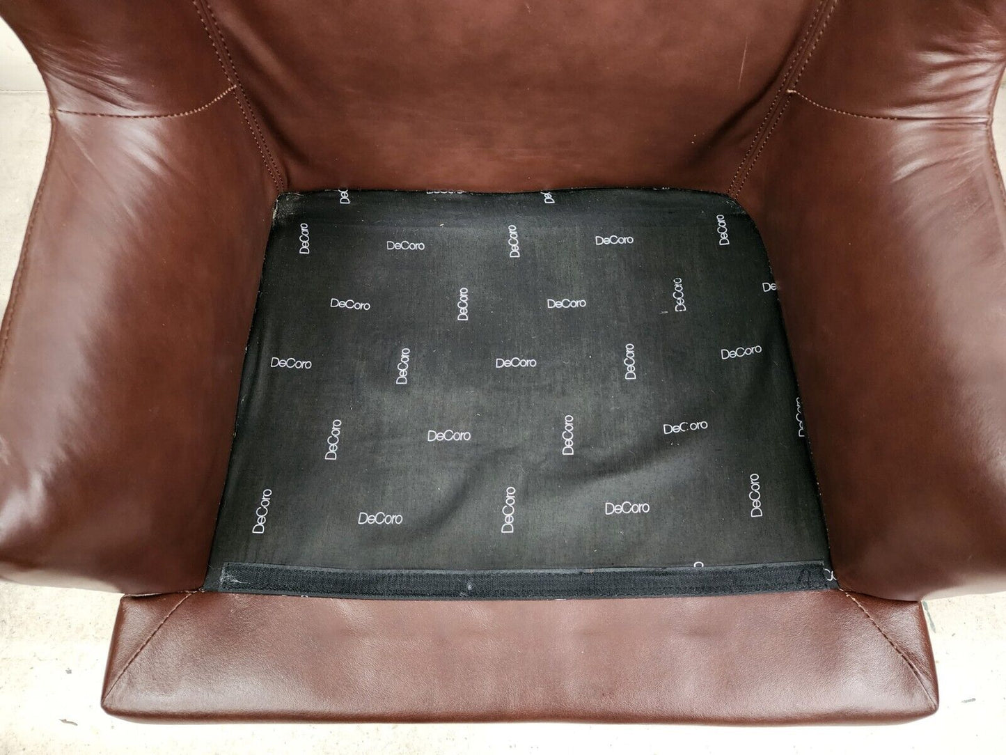 Leather Wingback Lounge Chair by DeCoro