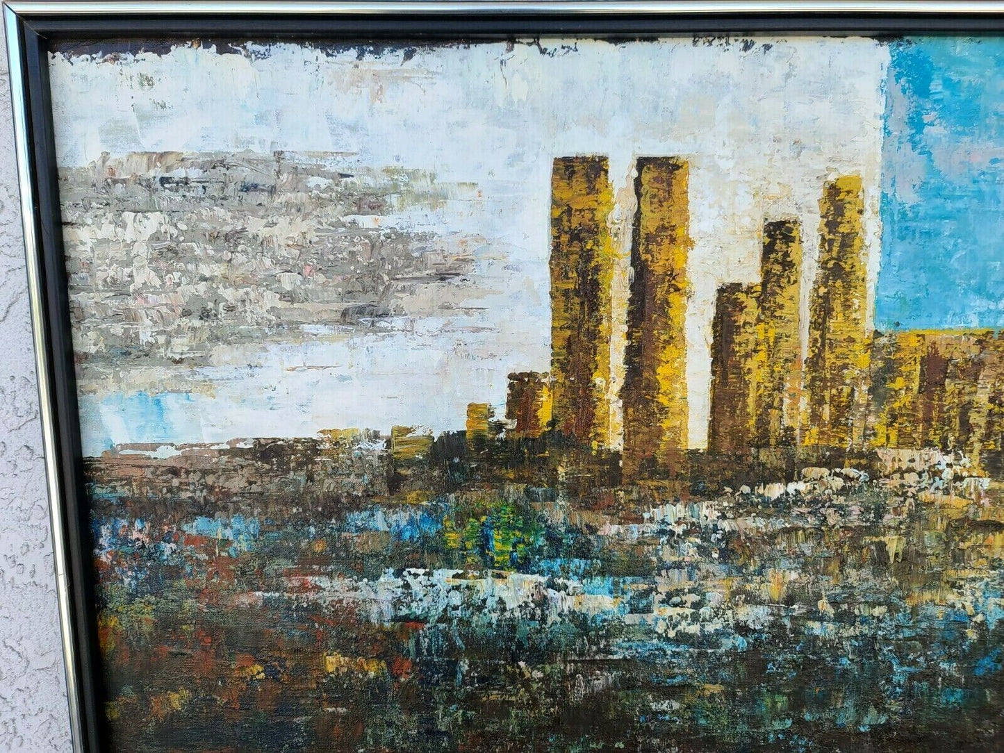 MCM Original Signed W LUCAS Cityscape Oil Painting