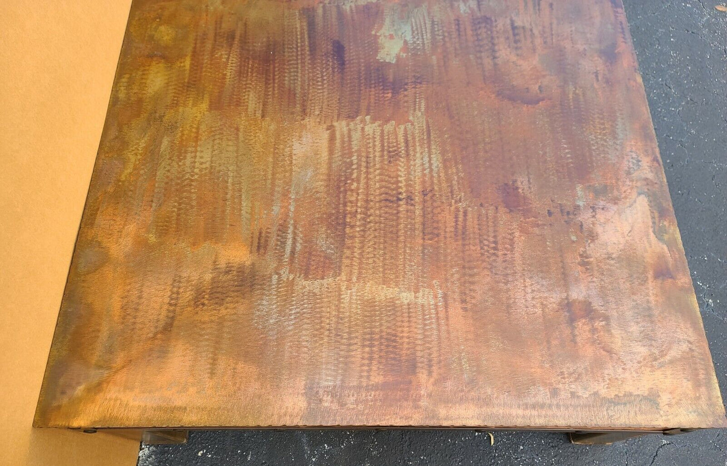 Huge Copper Coffee Cocktail Table 73" x 49"