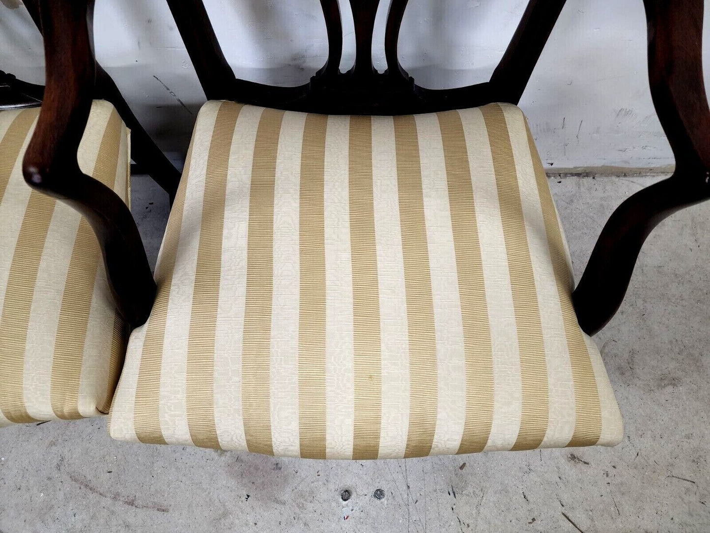 Antique 1800s Mahogany Chippendale Dining Chairs Set of 6