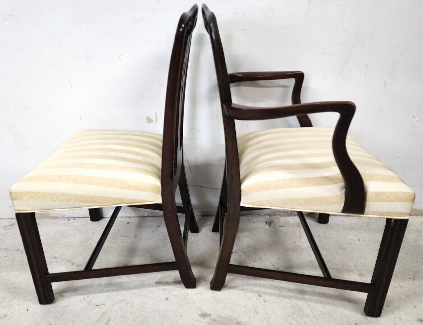 Antique 1800s Mahogany Chippendale Dining Chairs Set of 6