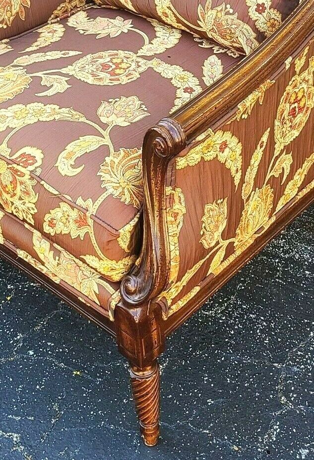 Antique Pair of Silk Armchairs by ROBERT ALLEN