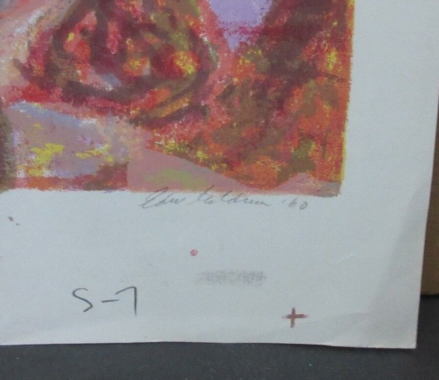 1960 Edward Goldman (1916-2006) Signed Lt Ed 17/48 Serigraph Woman with Child