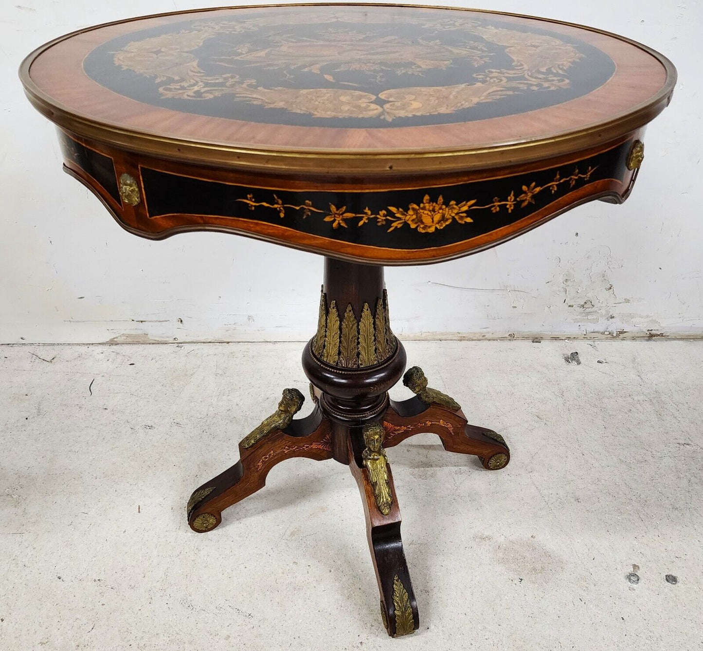 French Center Accent Lamp Table Louis XV Ormolu Mounts