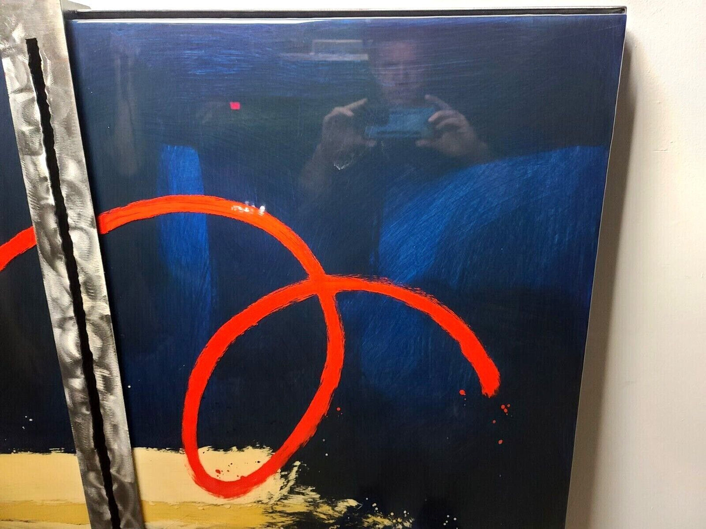 Monumental 61 x 51 Mid Century Modern Abstract Painting Sculpture by SCOTT HILE