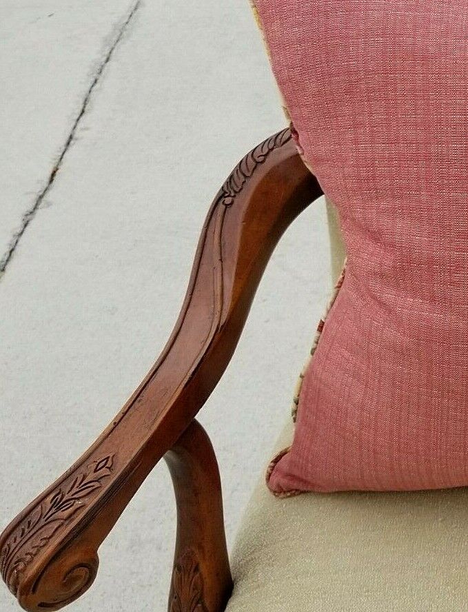 Exceptional Pair of Italian Provincial Throne Host Statement Carved Armchairs