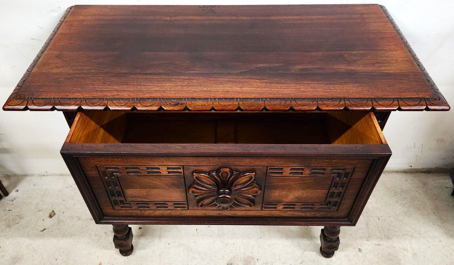 Antique Console Buffet Table Walnut by KITTINGER