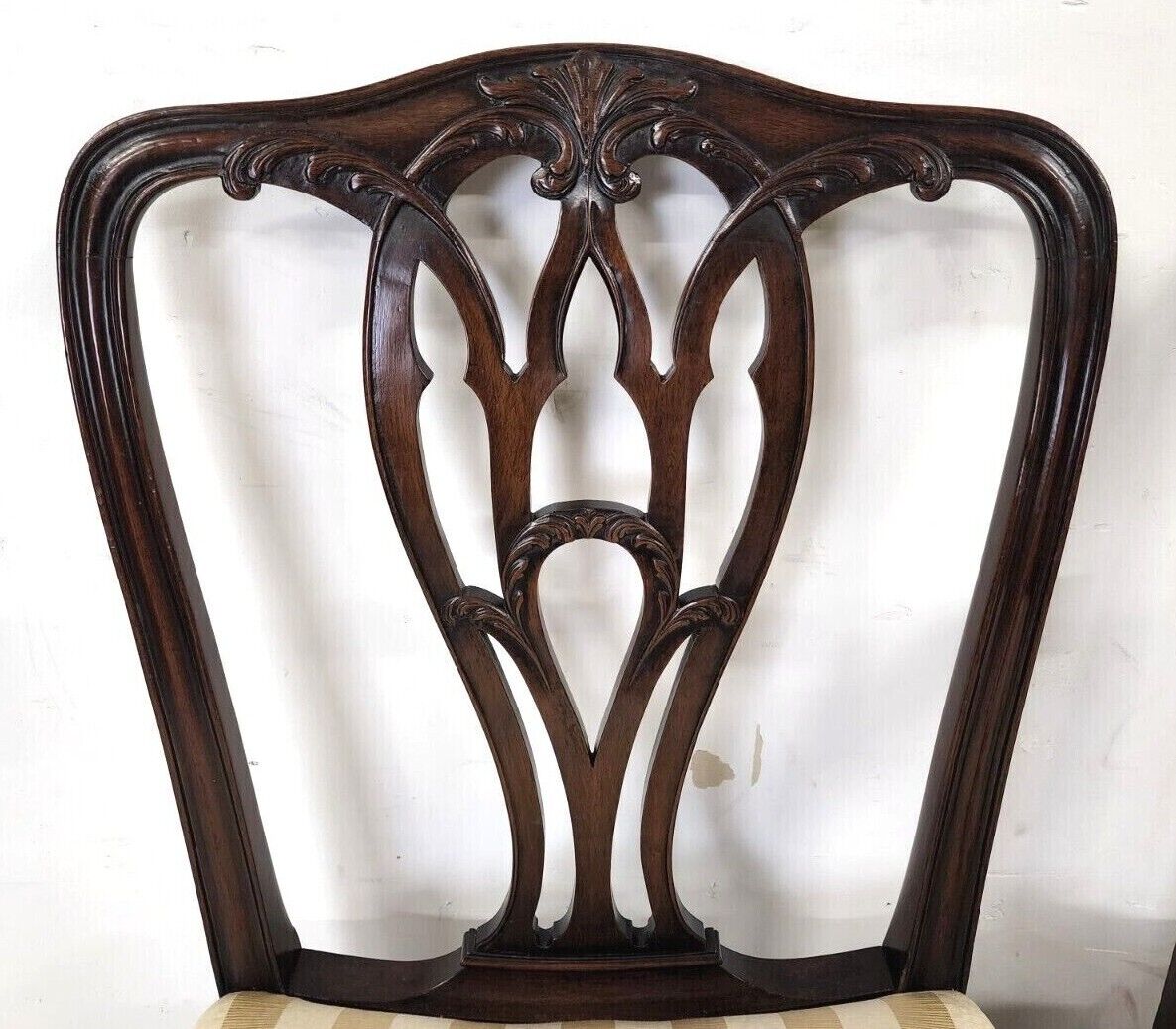 Antique 1800s Mahogany Chippendale Dining Chairs Set of 6