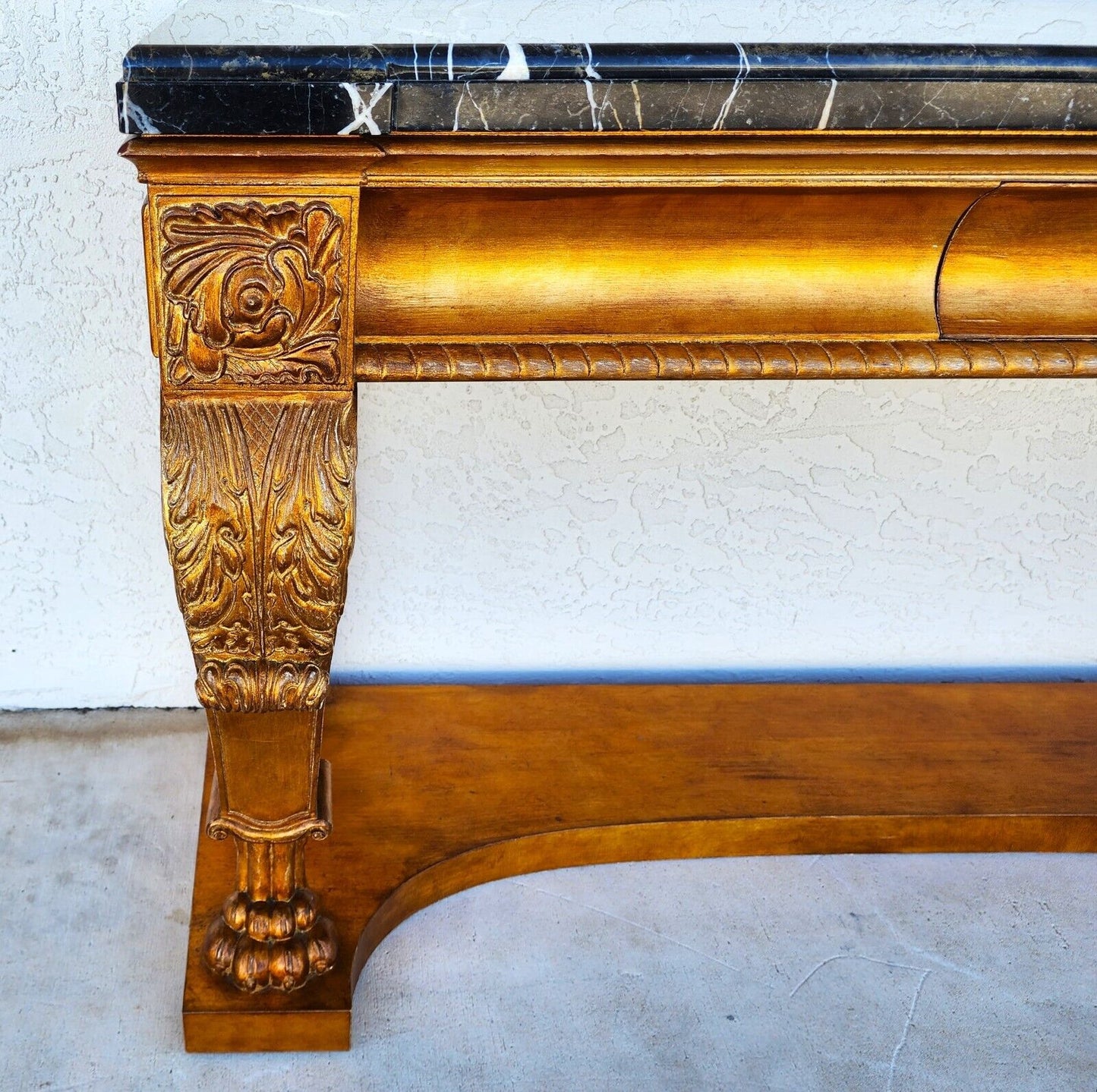 Console Table Marble & Giltwood Italian by HENREDON