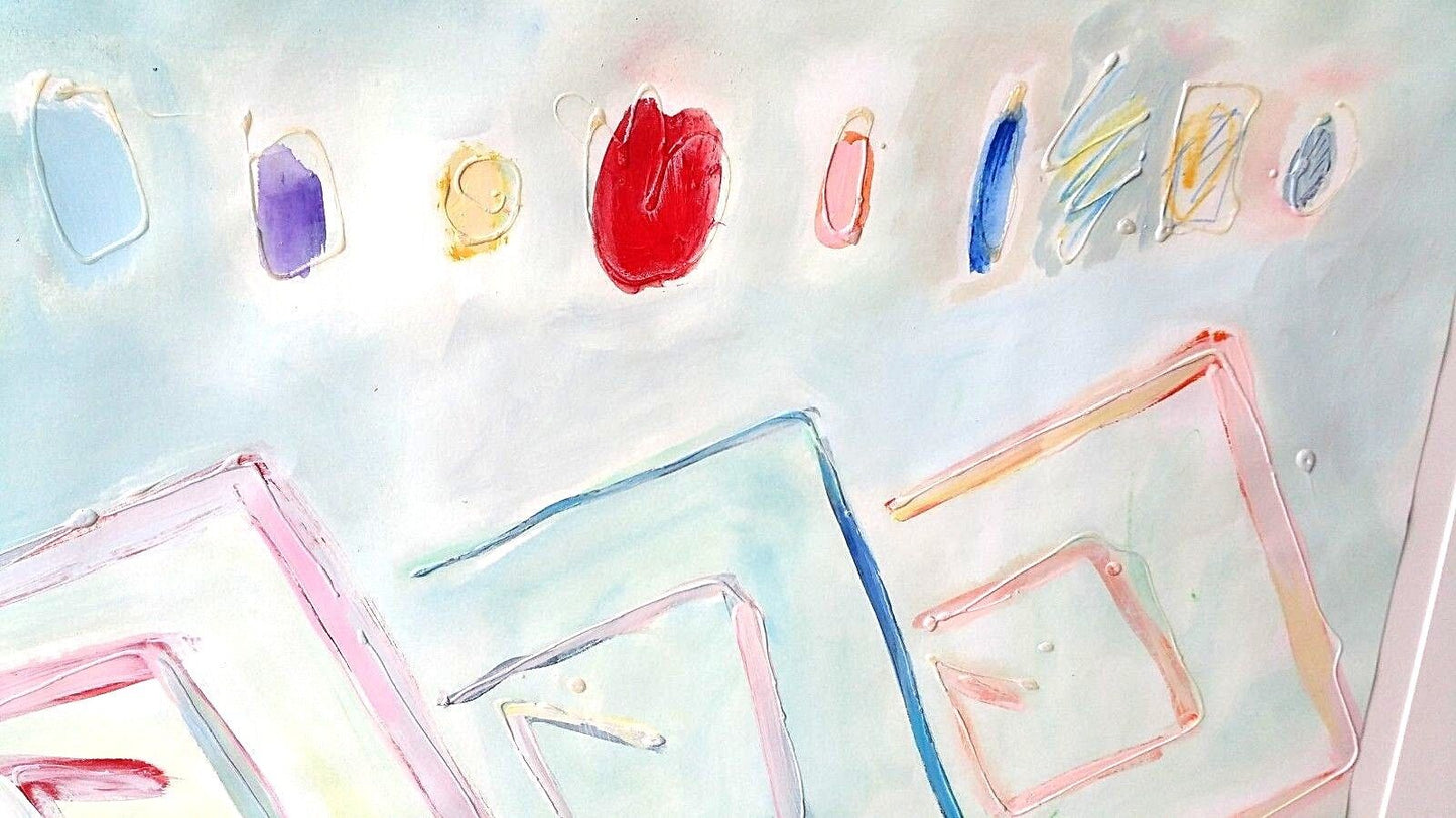 Large Billy Hork Galleries Signed B Terrler Abstract Oil Painting