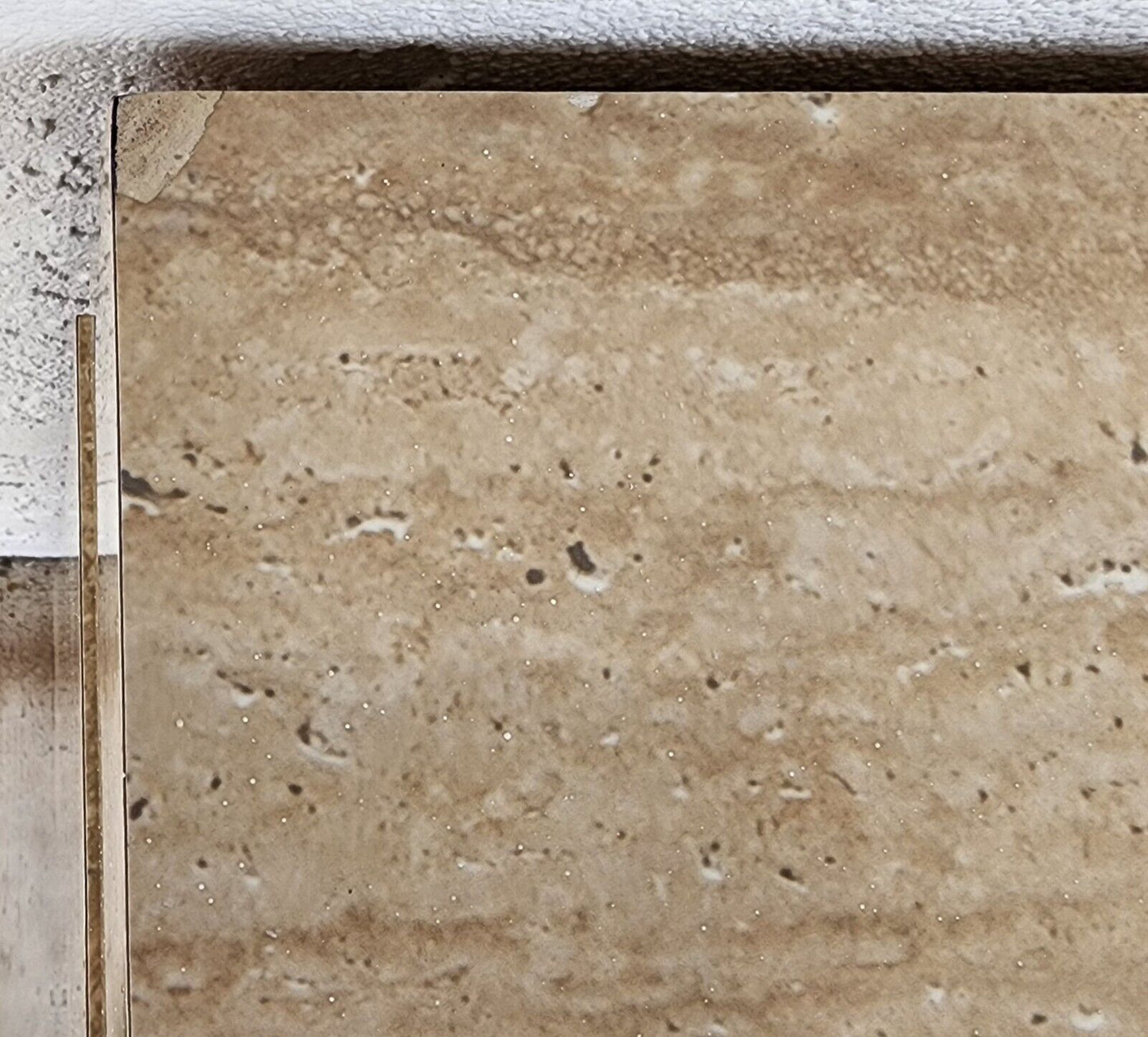 Sideboard Buffet Dry Bar Cabinet Postmodern Faux Travertine