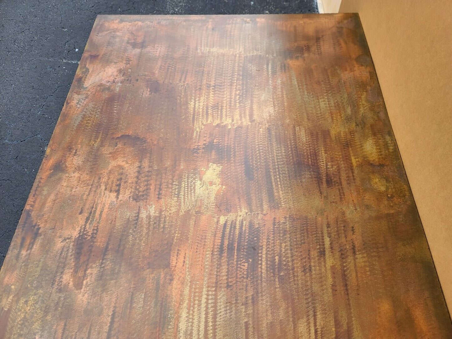 Huge Copper Coffee Cocktail Table 73" x 49"