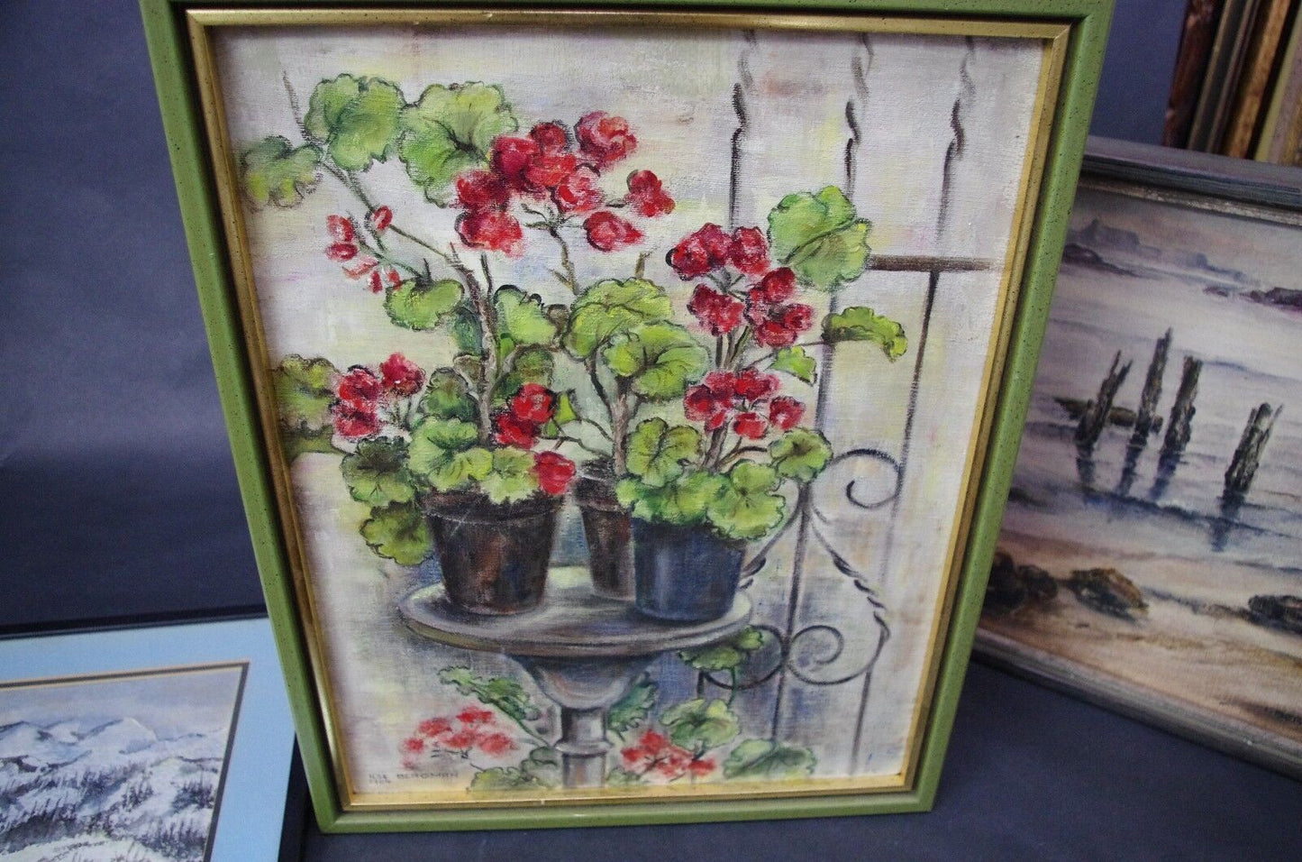 Ilse Dilloff Bergman Oil Painting on Canvas Original Signed Ocean Bay