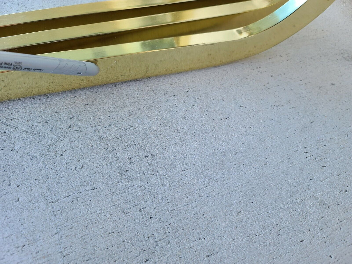 Vintage 1970's MCM Brass & Glass Nesting Tables