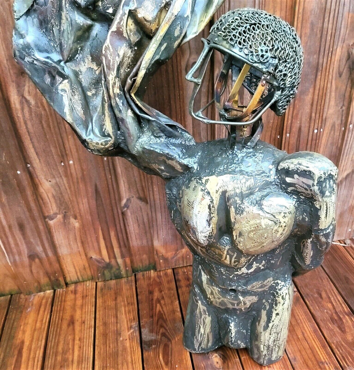 Monumental 56" Abstract Brutalist Metal Sculpture of "Icarus" by Dewey Smith