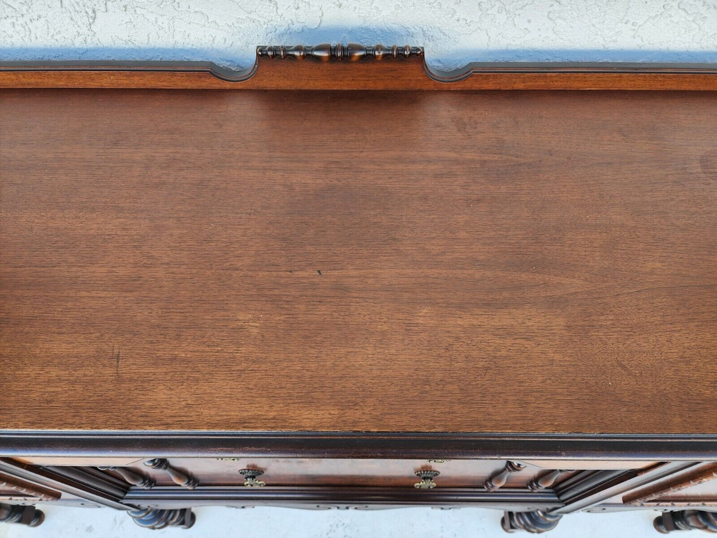 Antique Buffet Sideboard Jacobean Revival Walnut Burled Early 20th Century