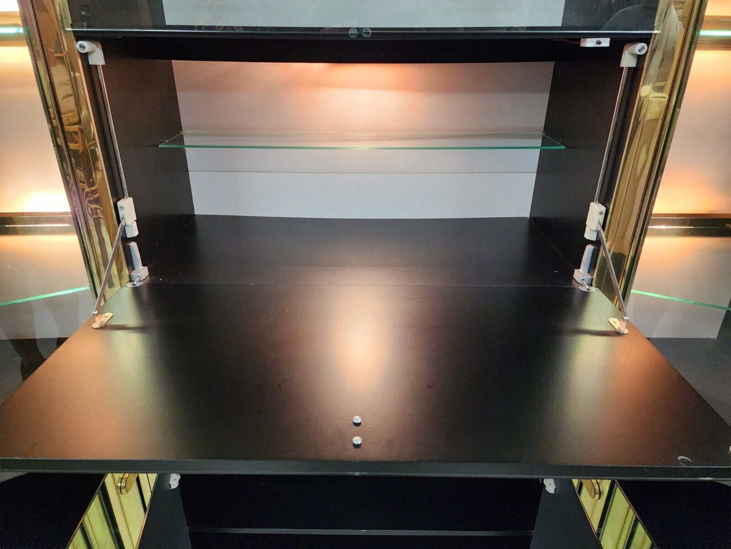 Vintage Wall Display Cabinet with Dry Bar