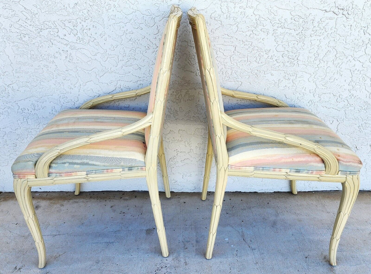 Faux Bois Dining Chairs Lacquered by CENTURY FURNITURE Set of 6