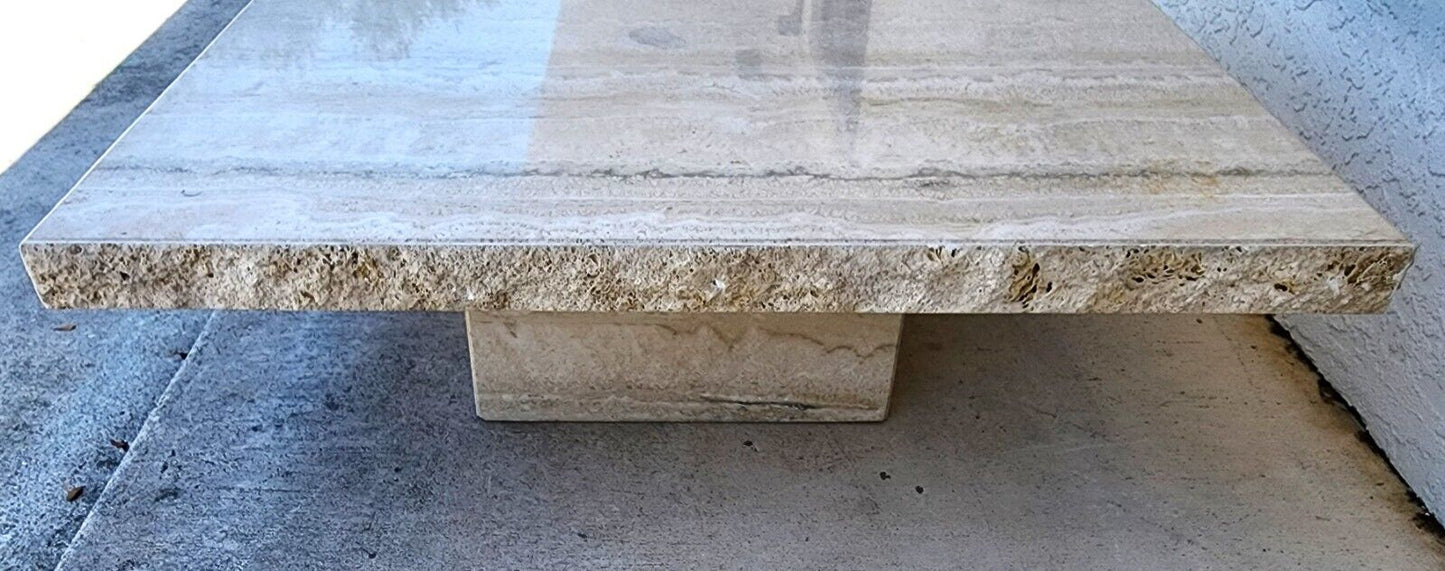 Travertine Coffee Table Italian Live Edge 1970s by STONE INTERNATIONAL