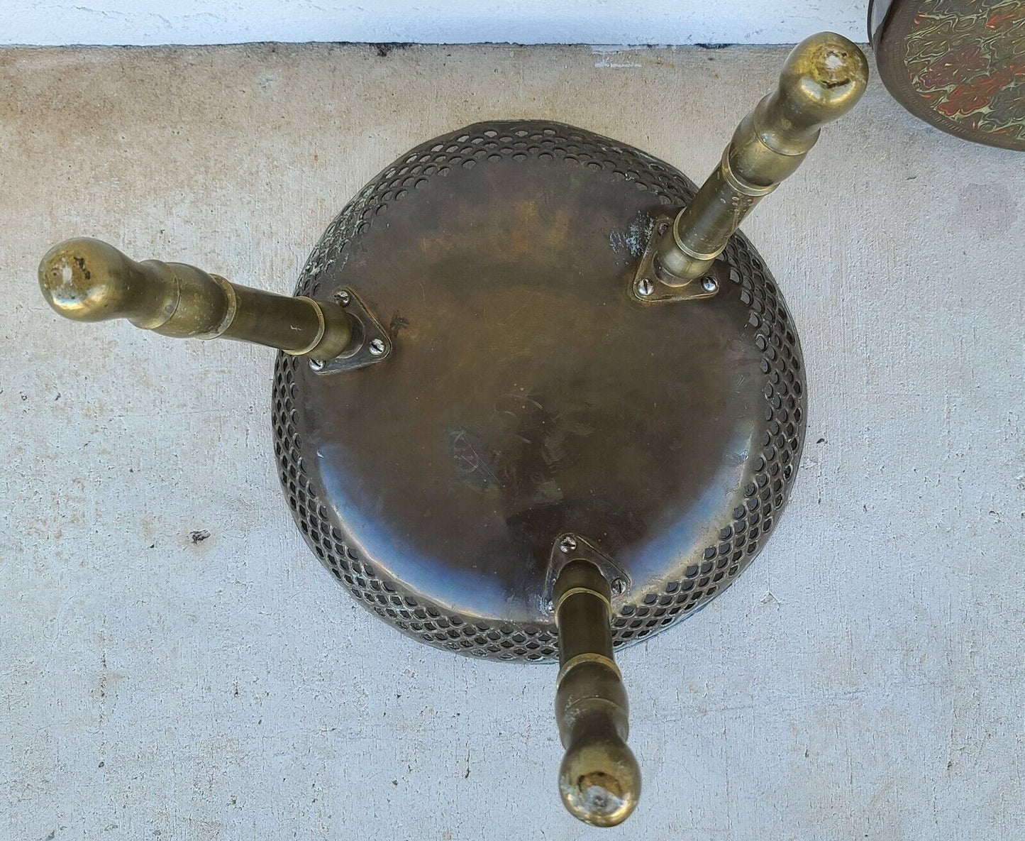 Hammered Brass Decorative Arabic Fire Pit Brazier Room Warmer
