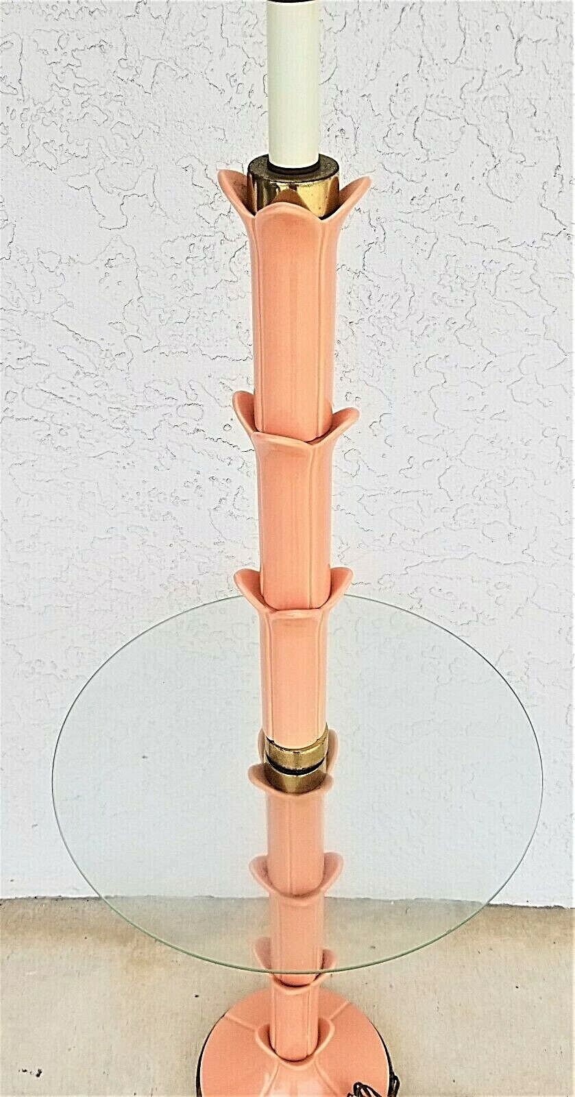 Serge Roche Glazed Ceramic Table Floor Lamp