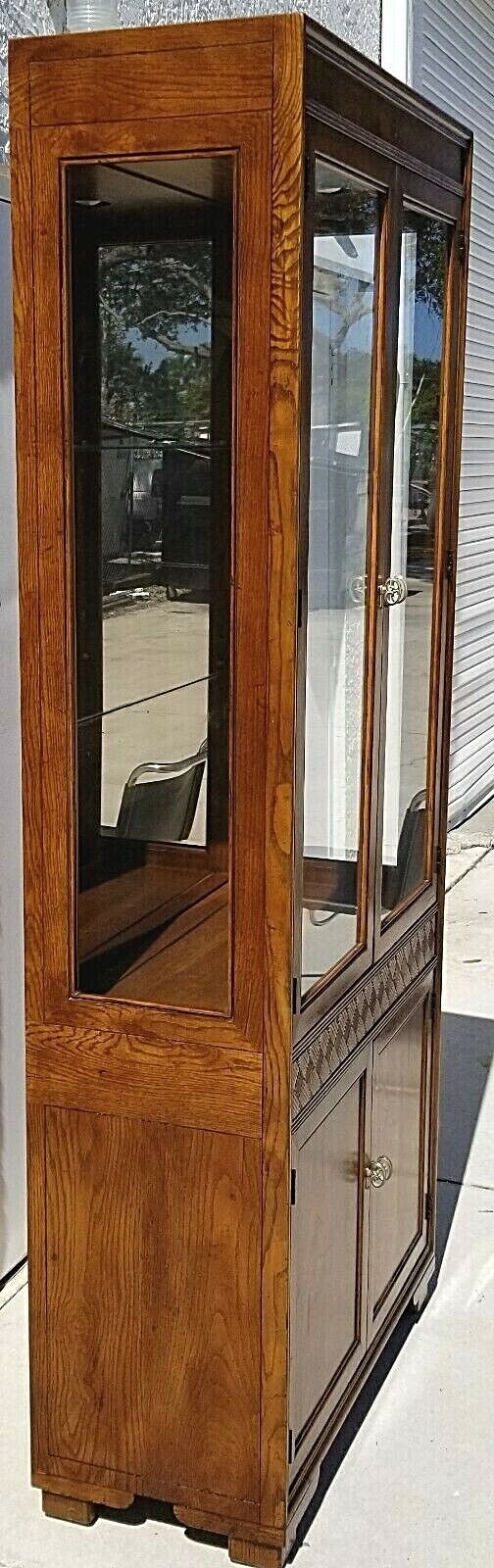 HENREDON VERA CRUZ Campaign Style Vitrine Display Case Buffet Cabinet