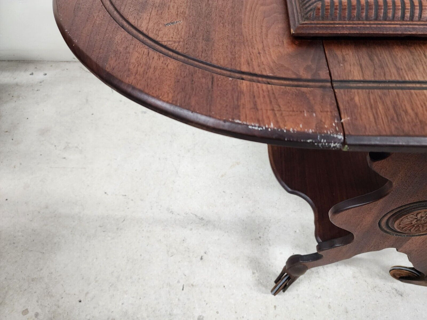 Antique Serving Cart Sideboard Drop Leaf Rolling 1800s