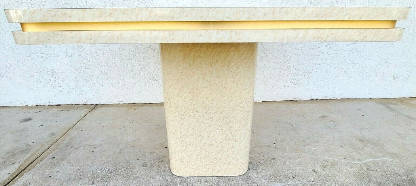 Vintage MCM Formica Pedestal Dining Game Table